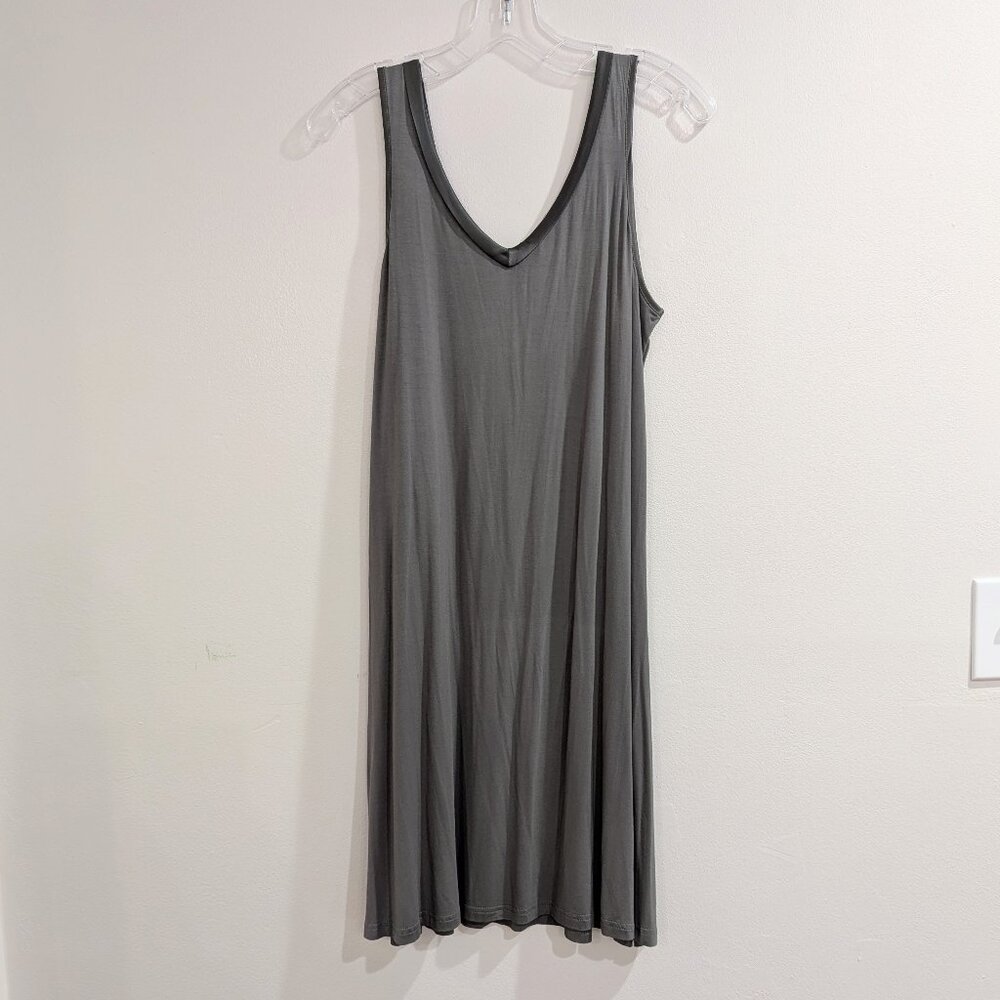 FACEPLANT DREAMS Nwt Bamboo V-Neck Nightshirt S Earl Gray Gray/Green SOFT - Picture 13 of 15